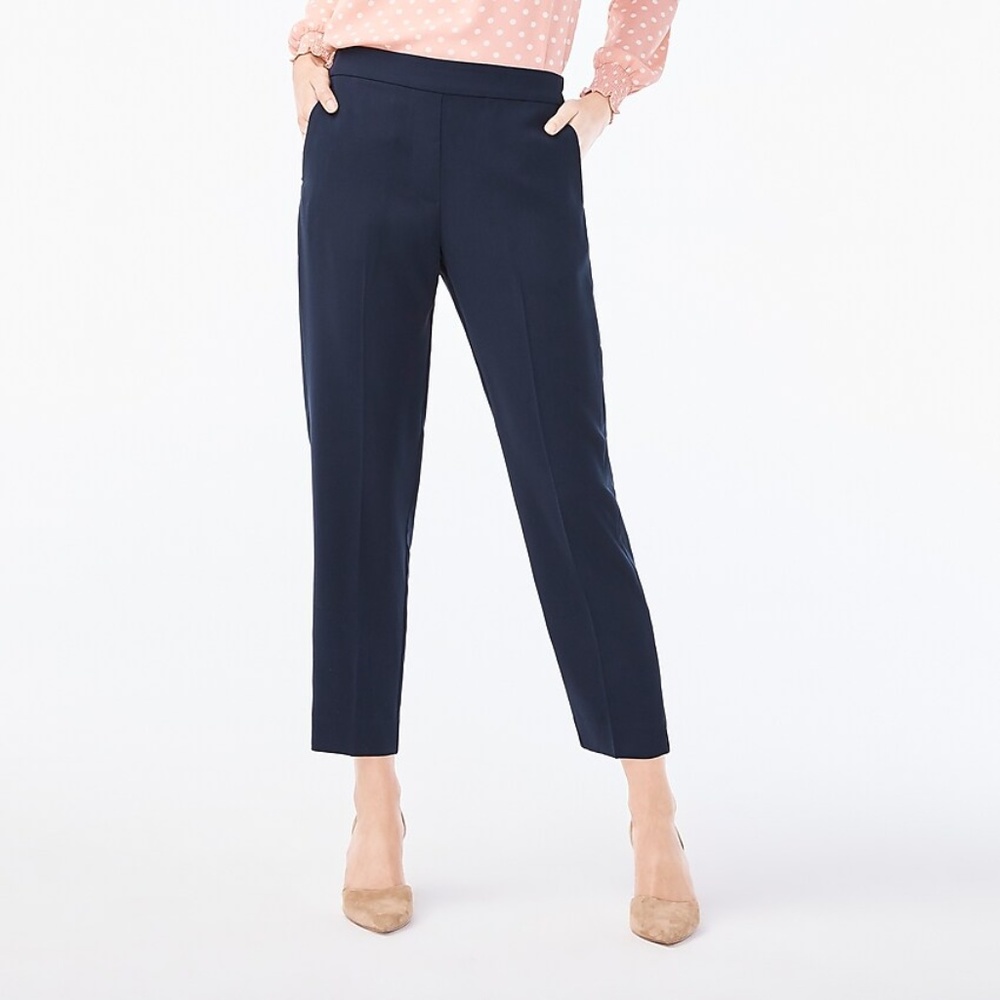 J. Crew Factory Navy Elastic Waistband Pant Size 6